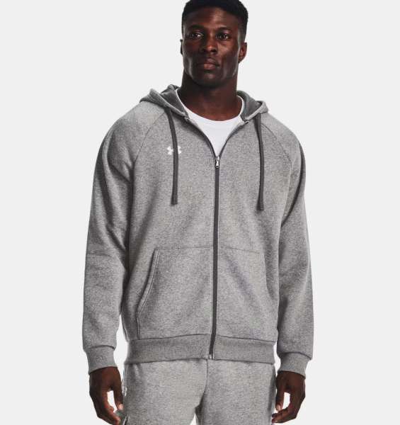 UA Rival Fleece FZ Hoodie-GRY - Bild 1