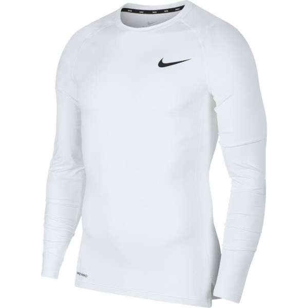 NOS NIKE PRO MEN'S LS TOP,WHITE/BL